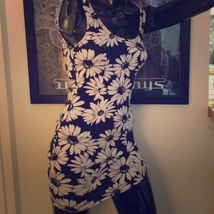 Black and white flower dress.