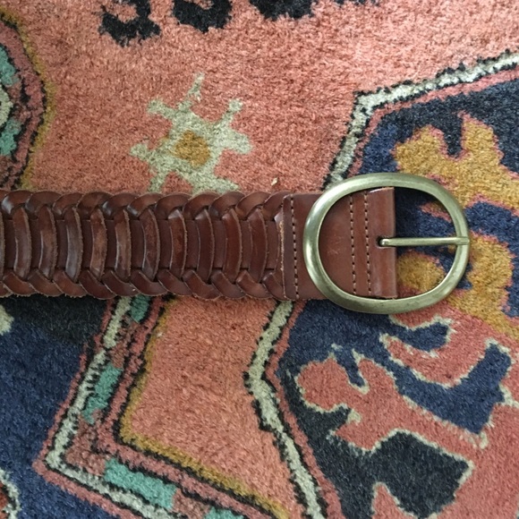 Brown leather belt