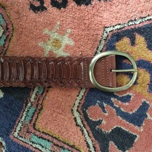 Brown leather belt