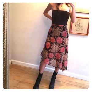 Reformation vintage midi skirt, sheer, size S