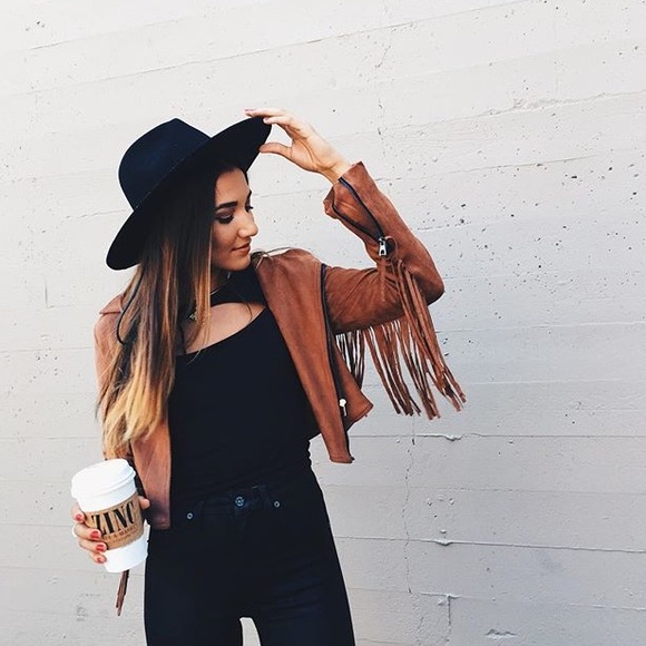Suede fringe jacket