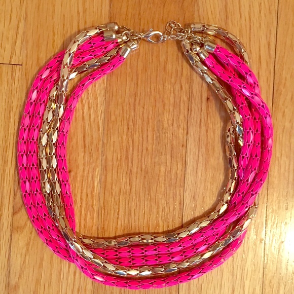 Gold & Pink Statement Necklace