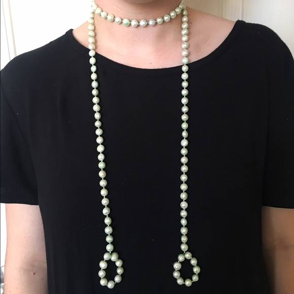 Long, pastel pearl wrap necklace👝 - Picture 1 of 2