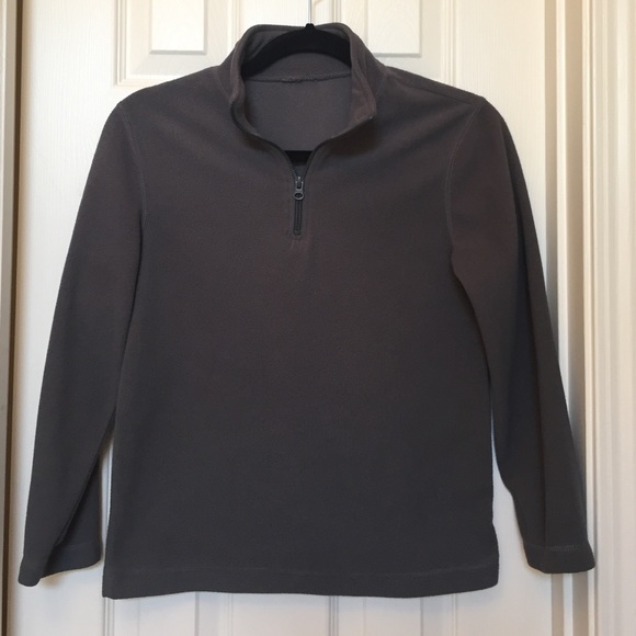 Boys gray 1/4 zip fleece pullover