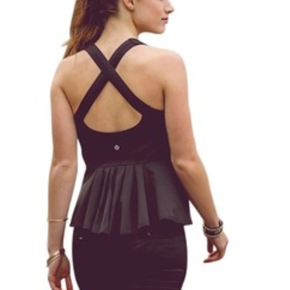 Black Lululemon Peplum Tank