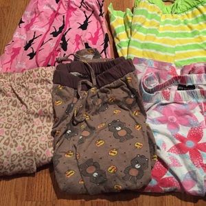 Colorful and very soft set of girls sleep pants.