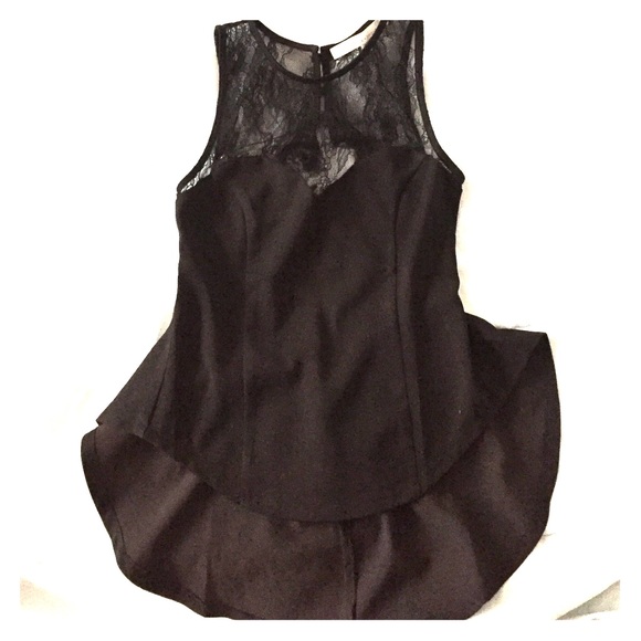 NWOT Lovers + Friends Lace Peplum Top