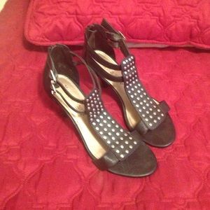 Black studded heels
