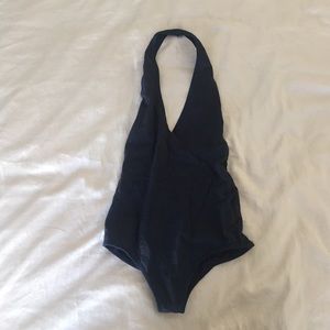 Navy blue body suit