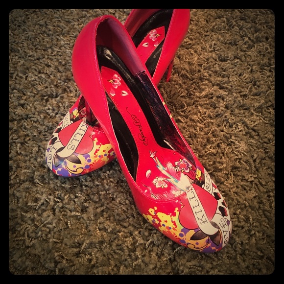 Final Price - Ed Hardy Red High Heels