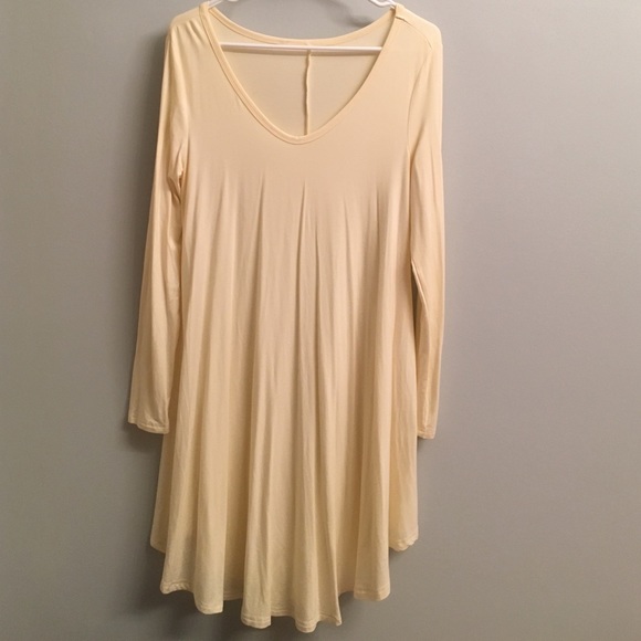 Cream Long Sleeve SheIn Dress
