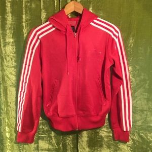 Retro unisex Adidas tracksuit zip hoodie!