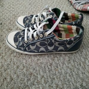 Ladies denim  Coach Sneakers sz. 8