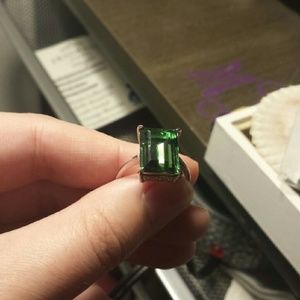 Swarovski emerald cut ring