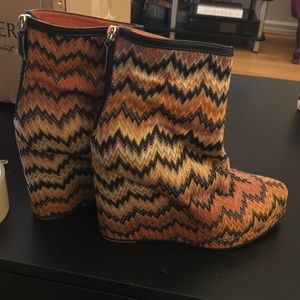 Genuine Missoni wedge boots 37.5