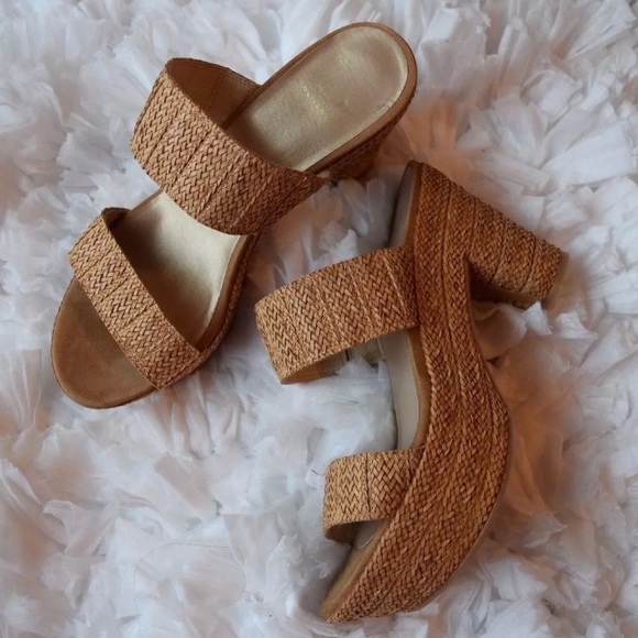 Stuart Weitzman Canvas boho heels