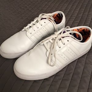 Adidas white leather sneakers