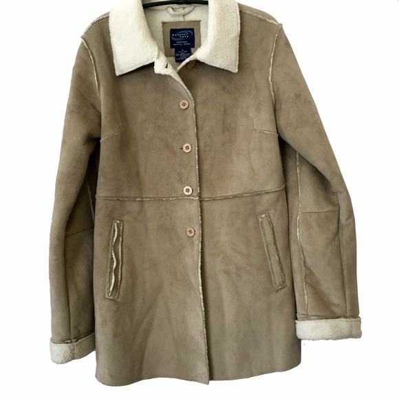 NWOT faux shearling car coat jacket