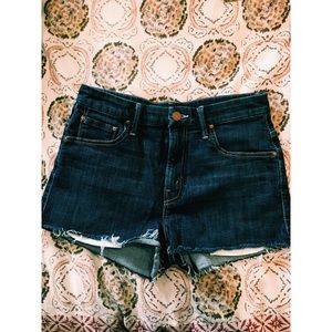 High waisted jean shorts