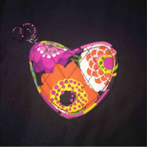 Vera Bradley heart shaped coin pouch