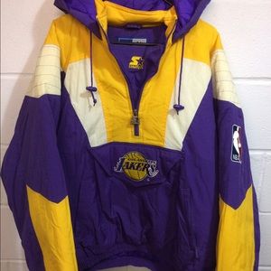 lakers pullover starter jacket