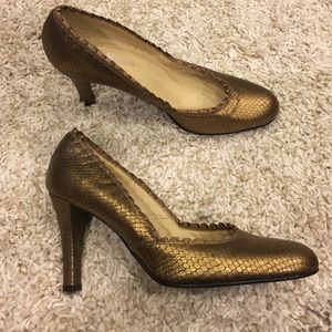 antique gold shoes