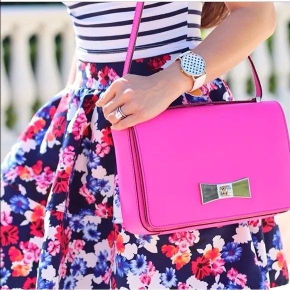kate spade Handbags - Kate Spade Hot Pink leather shoulder bag tote