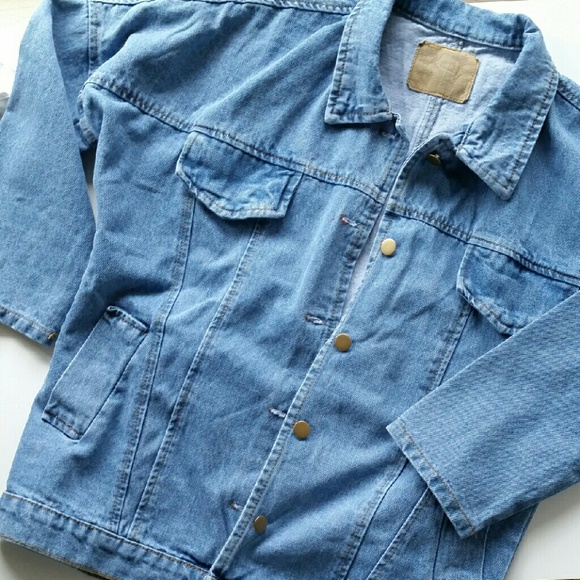 Oversized Vintage Style Boyfriend Denim Jacket - Picture 3 of 4