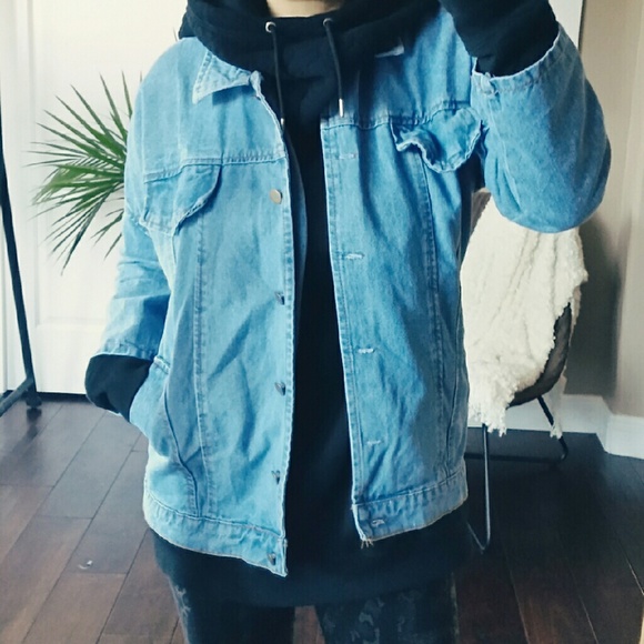 Oversized Vintage Style Boyfriend Denim Jacket - Picture 2 of 4