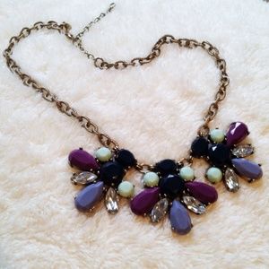 J. Crew Multicolored Flower Statement Necklace