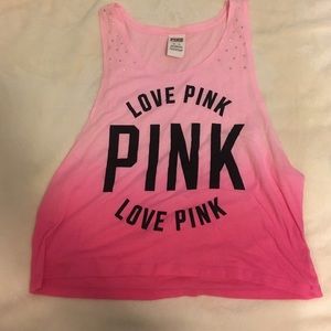 Pink brand tank ombré