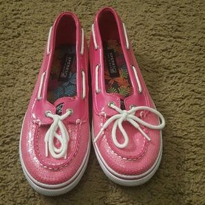 Pink sperrys