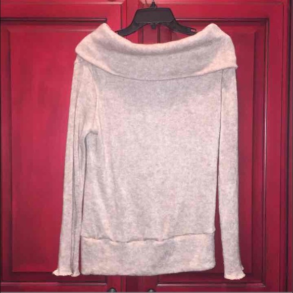 Cream off the shoulder sweater