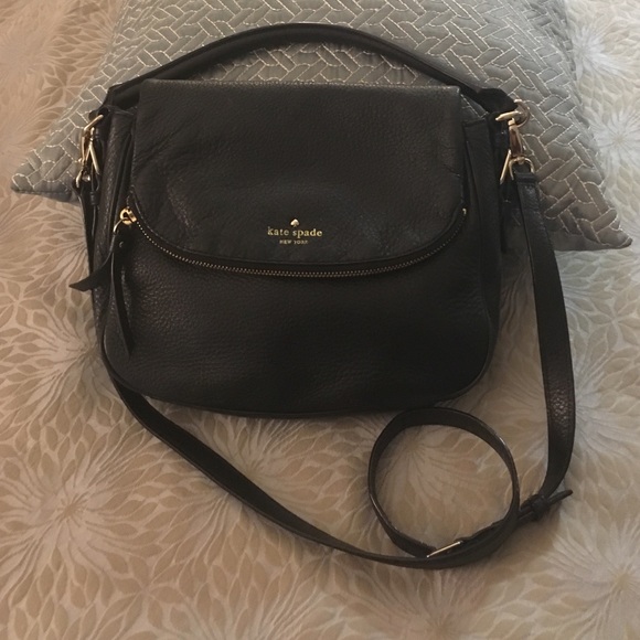 Black Kate Spade purse (cross body or shoulder)