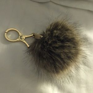 Faux fur Pom Pom keychain