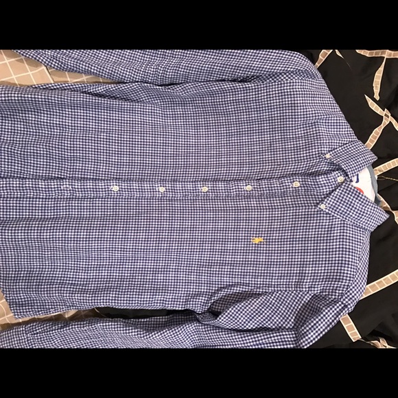 Men's Polo Blue Checkered Button Down Shirt S - Picture 3 of 3