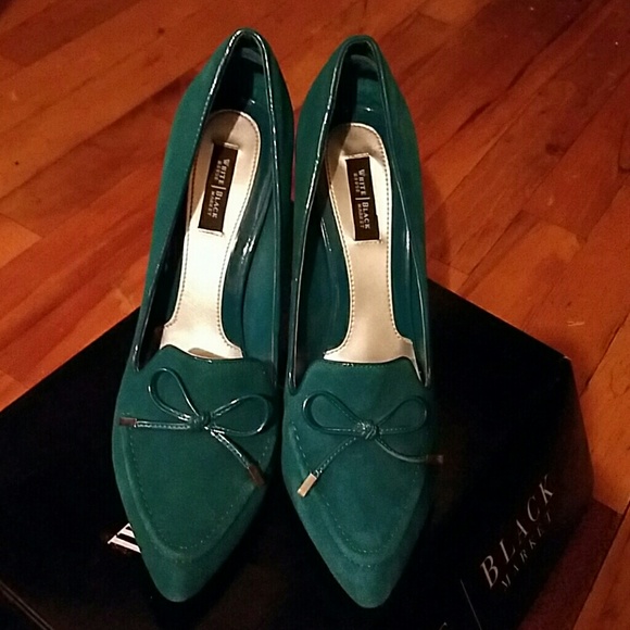Never Worn!!! Teal loafer pumps