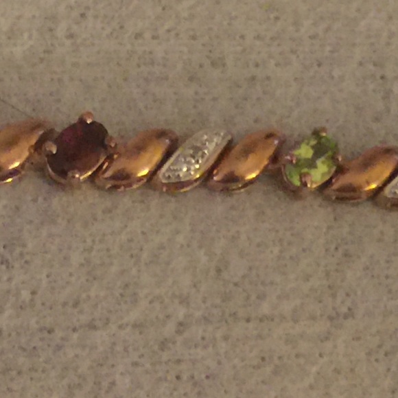 🌺.925 GEMSTONE TENNIS BRACELET