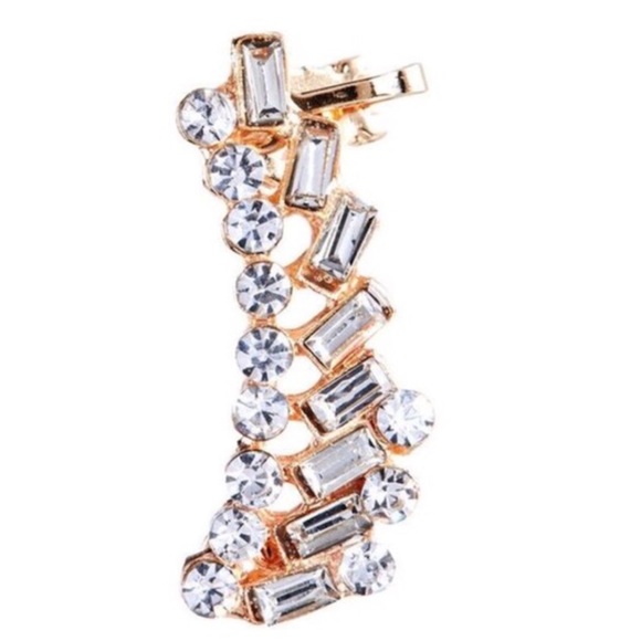 ⚜Crystal Stud & Cluster Crawler Earrings⚜ - Picture 2 of 4