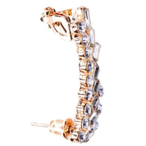 ⚜Crystal Stud & Cluster Crawler Earrings⚜ - Picture 3 of 4