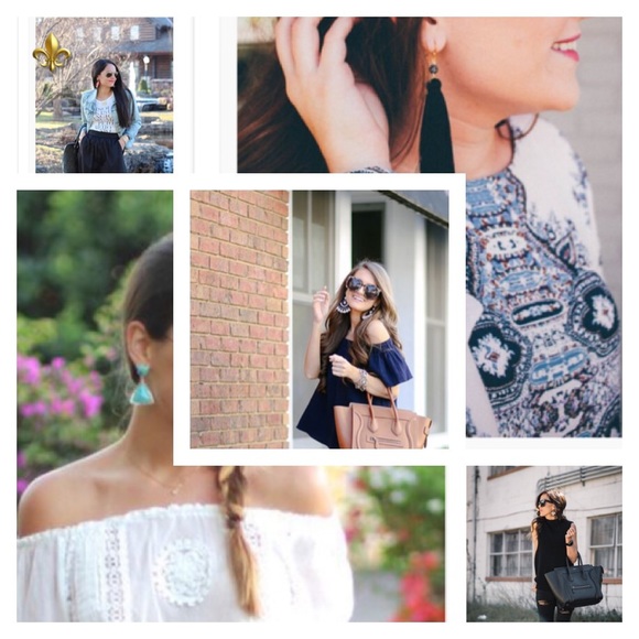 ⚜Crystal Stud & Cluster Crawler Earrings⚜ - Picture 4 of 4