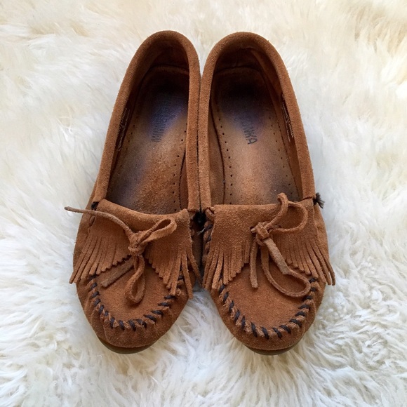 Minnetonka Kilty Suede Moccasin - Picture 2 of 4
