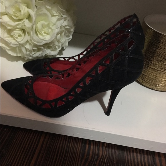 Black Suede Charles Jourdan Paris shoes