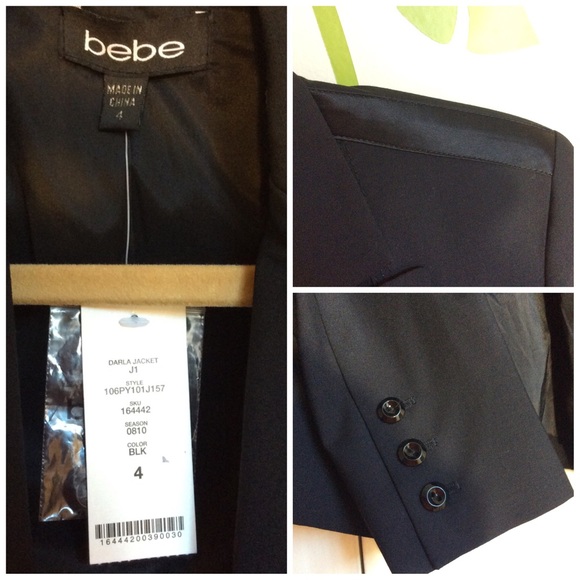 New Bebe Black Blazer Size - Picture 4 of 4