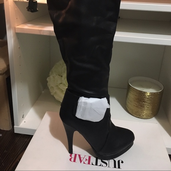 Knee High Faux Leather Boots from justfab.com