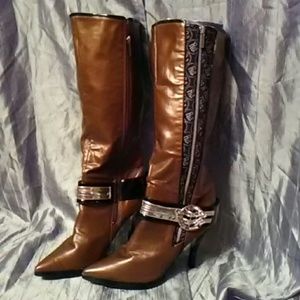 Blk and bronze  4 1/2" boot