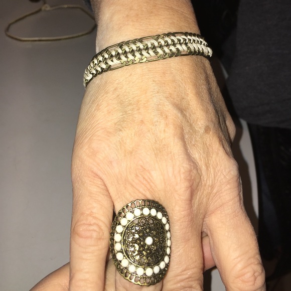 Beaded ring and bracelet set