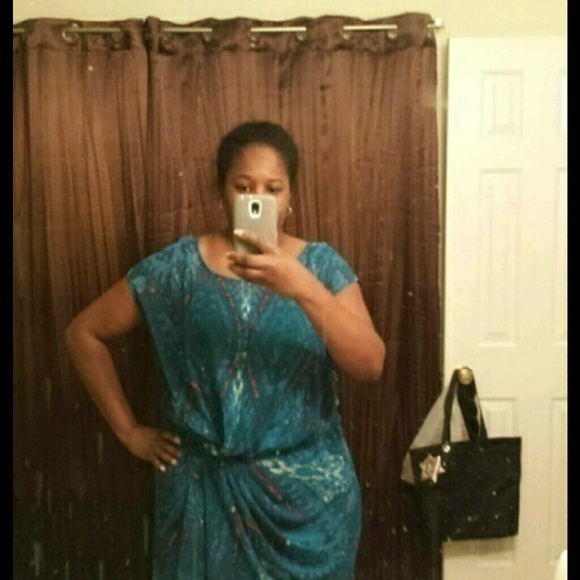 Multicolored lined dress