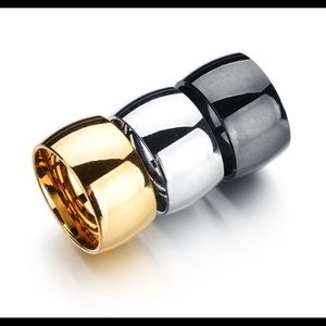 Unique stainless steel ring, black is available