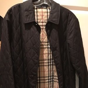 Women's Black Burberry Quilted Coat